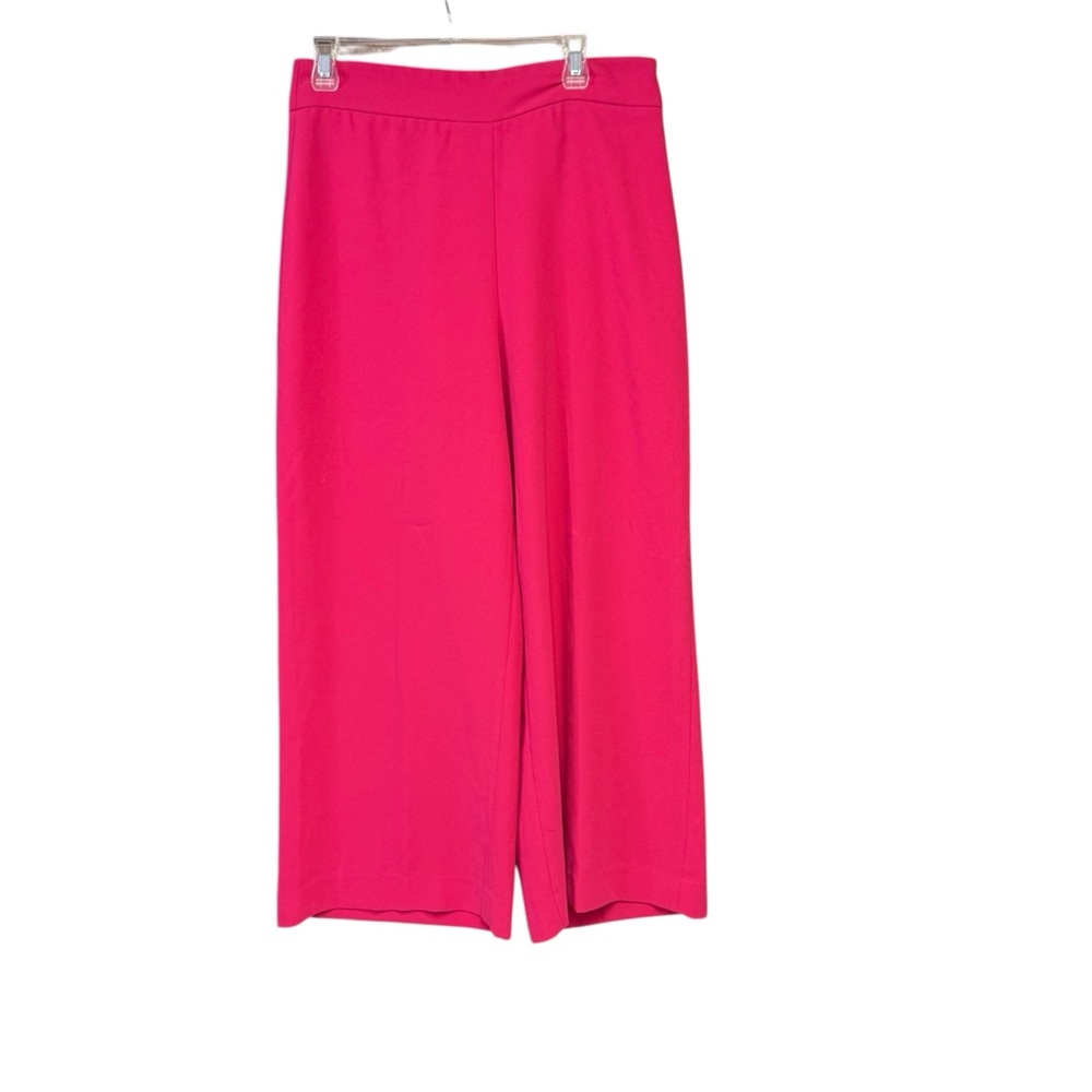 Zara size large Pink Trousers wide leg hidden side zipper
